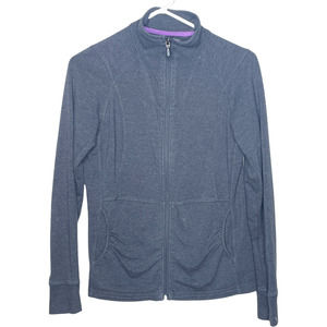 Kenneth Cole Reaction Gray Fitted Full Zip Sweatshirt Jacket Women's Size Small